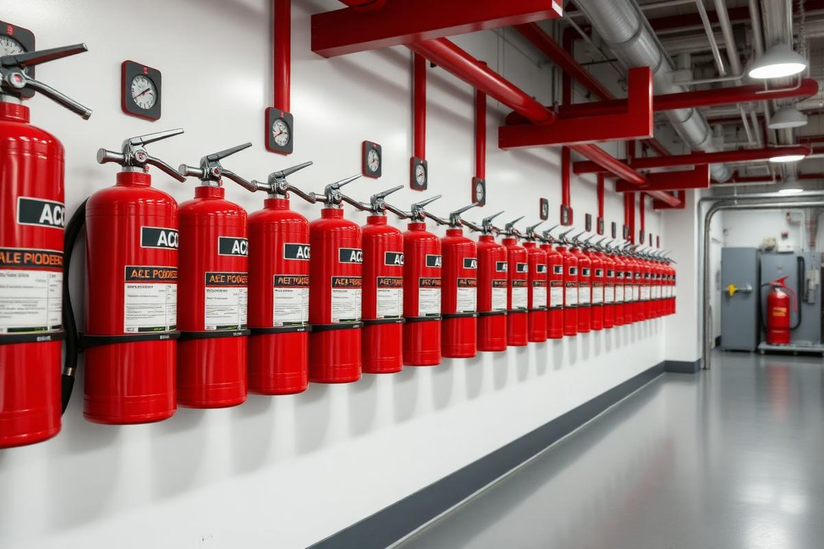 Fire extinguisher rack